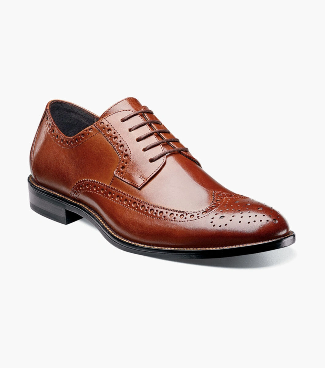 Garrison Cognac Wingtips: Stacy Adams' Classic Oxford. Step Out in Style & Confidence!